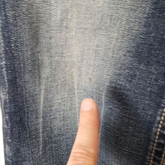 Mek Denim Women's 30x34 Krakow Boot Cut Dark Wash Jeans Flap Button Pockets - Picture 4 of 11